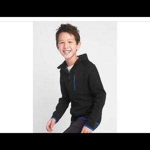 NWT Gap Fit Kid's Zip Hoodie in True Black Size:XL